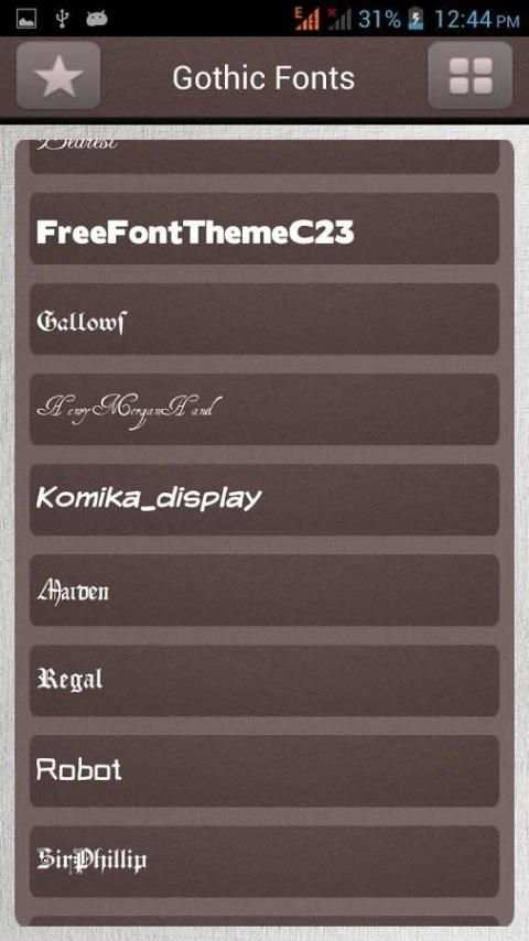 Gothic Fonts Free скриншот 1
