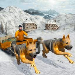 Snow Dog Sledding Transport 3D
