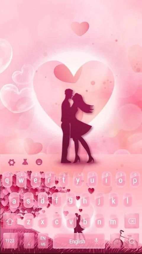 Lovers couple keyboard स्क्रीनशॉट 1