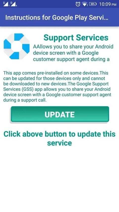 Instructions for Google Play Service Update скриншот 2