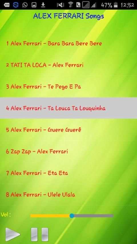All song Alex Ferrari скриншот 1