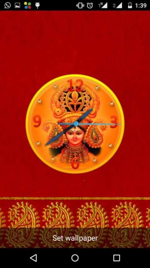 Durga Mata Clock Live Wallpaper 1 تصوير الشاشة