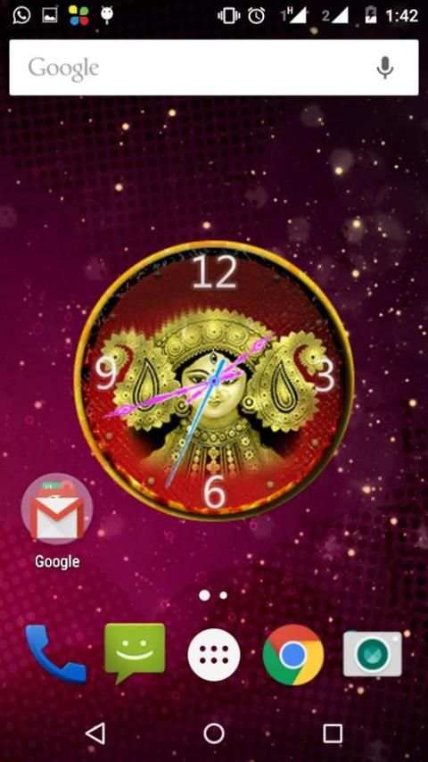 Durga Mata Clock Live Wallpaper 2 تصوير الشاشة
