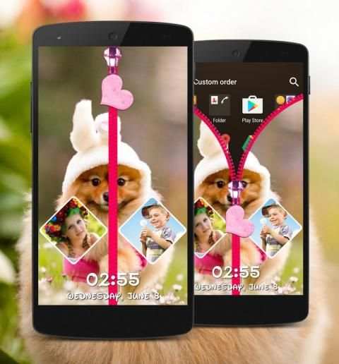 Puppy Zipper Lock Screen स्क्रीनशॉट 5