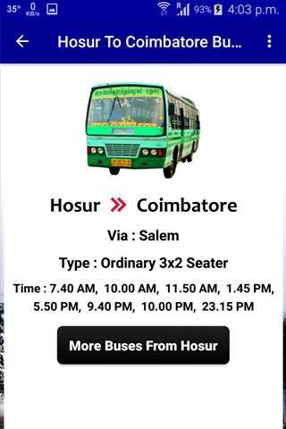 Hosur Bus Info 4 تصوير الشاشة