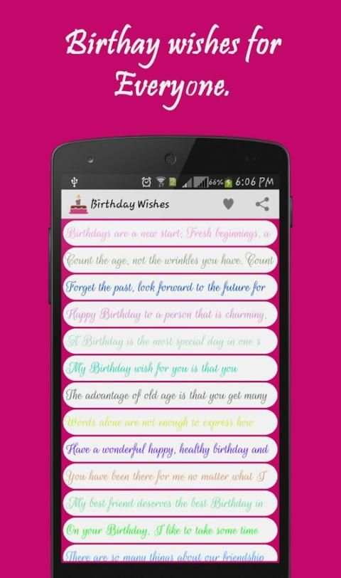 Best Birthday Wishes/SMS -Free 2 تصوير الشاشة