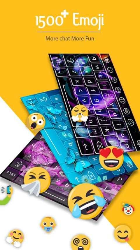 Neon Butterfly Keyboard screenshot 4