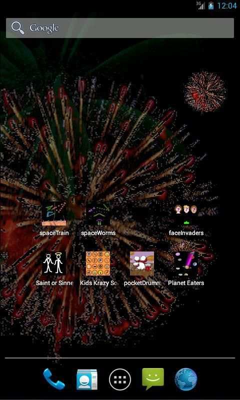 LWP Fireworks, Live Wall Paper screenshot 1