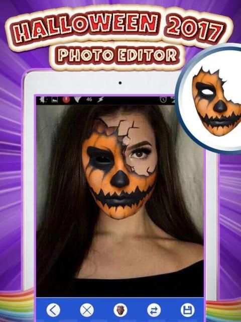 Halloween Makeup Photo Editor скриншот 1