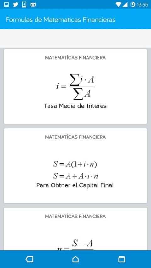 Formulas de Matemáticas Financieras скриншот 1