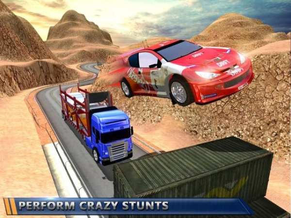 Racing Cars Trailer Truck 3D screenshot 1