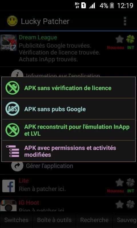 Lucky patcher screenshot 1