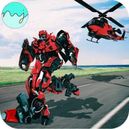 Helicopter Robot Transform 2018 – Robot War Game