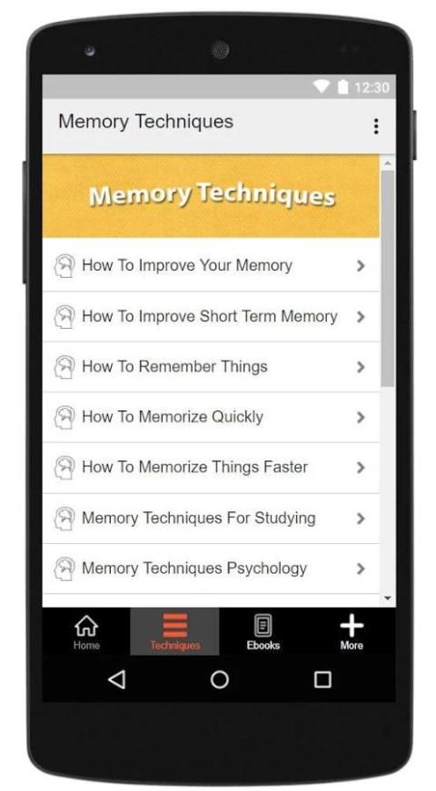 Memory Techniques screenshot 2