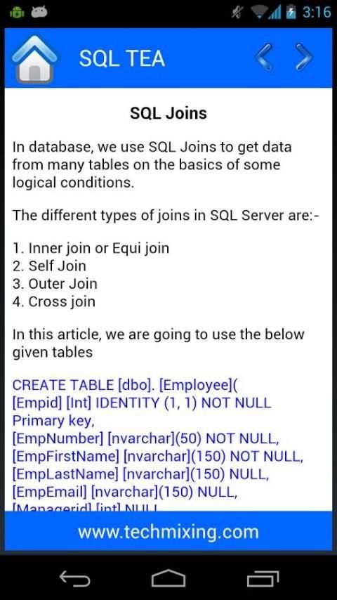 SQL Tea screenshot 3