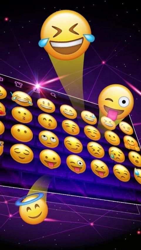 Тема Neon Technology Keyboard скриншот 1