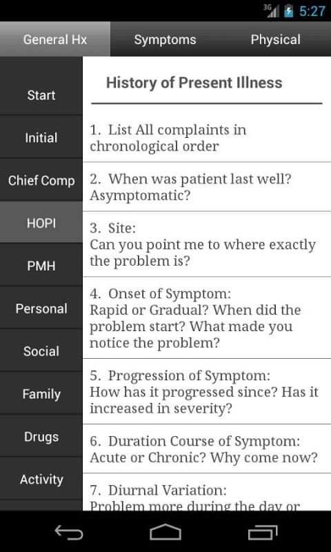 Clinicals – History & Physical скриншот 4
