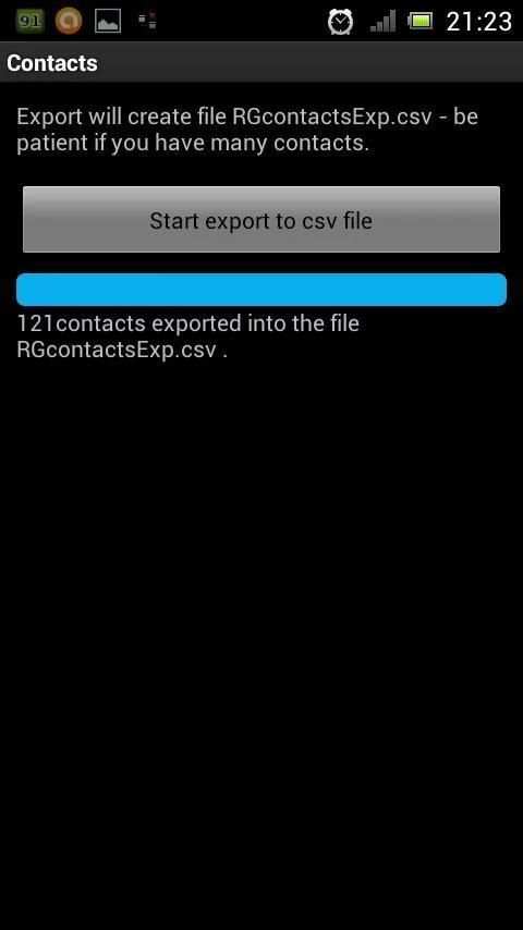 Import Contacts Export Contact screenshot 3