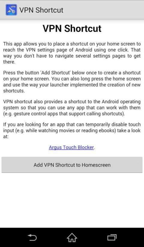 VPN Shortcut (free, no ads) screenshot 2