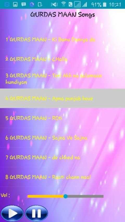 All Songs GURDAS MAAN 1 تصوير الشاشة