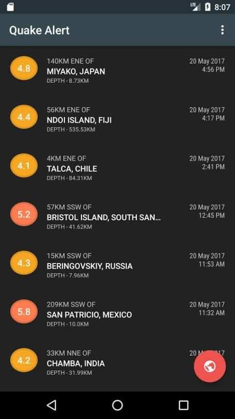 Quake Alert Pro скриншот 6