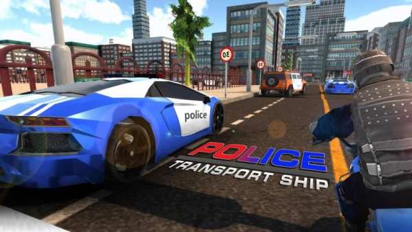 Police Ship Transporter Game स्क्रीनशॉट 1