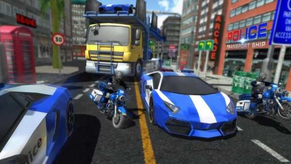 Police Ship Transporter Game स्क्रीनशॉट 3