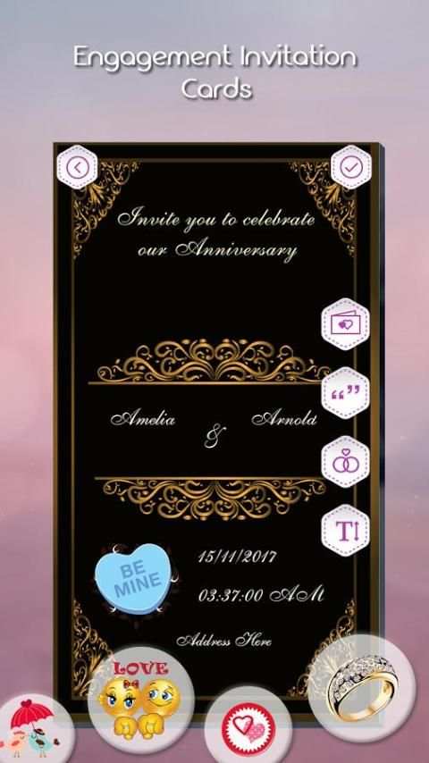Engagement Invitation Card Maker 5 تصوير الشاشة