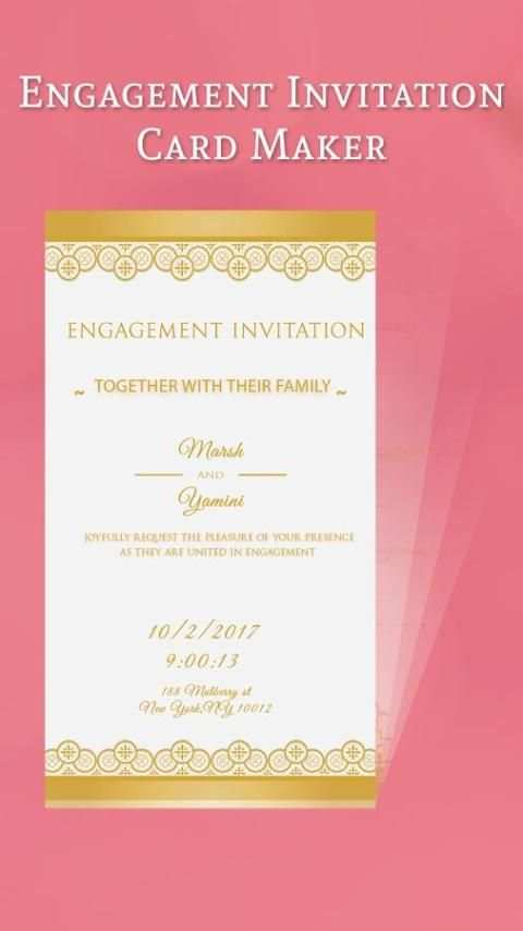 Engagement Invitation Card Maker 2 تصوير الشاشة