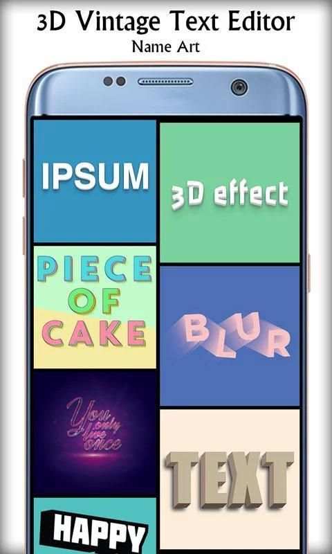 3D Vintage Text Editor - Name Art 5 تصوير الشاشة