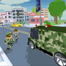 Blocky Army City Rush Racer أيقونة