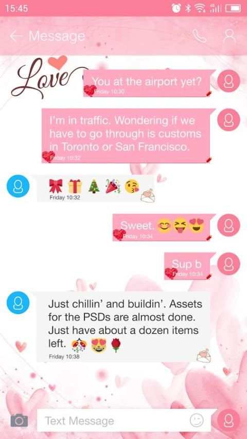 Love Pink - One Sms screenshot 5