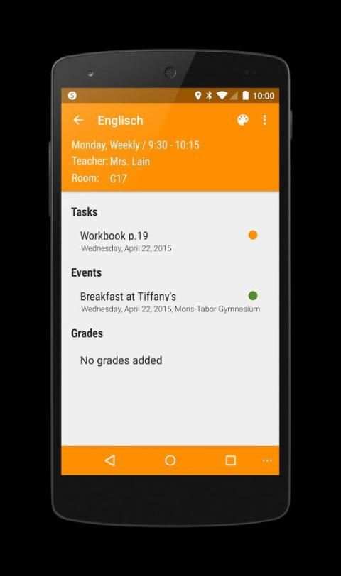 School-Organizer - Timetable, Tasks and Grades screenshot 2