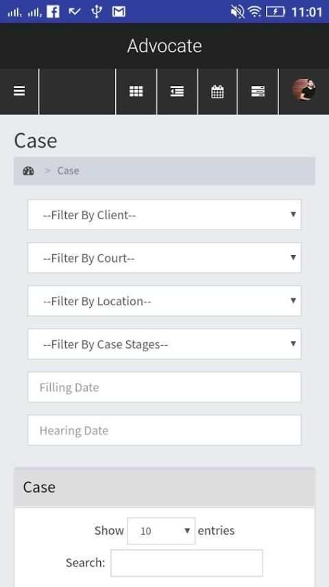 Advocate Management System स्क्रीनशॉट 1
