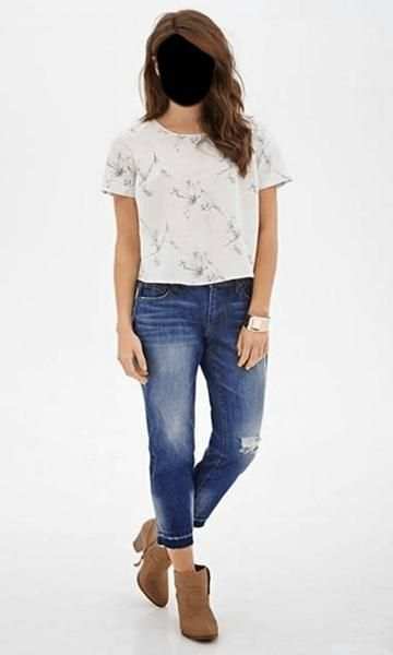 Beautiful Girl Jeans Style Photo Frames 2 تصوير الشاشة