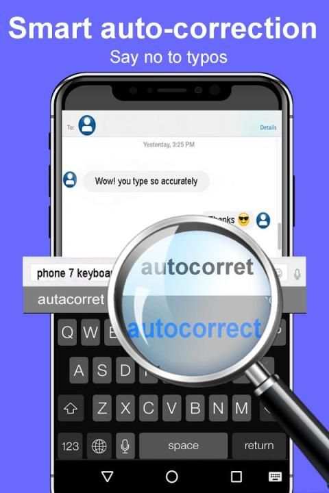 Keyboard for Phone 7 Black - Emoji, Themes screenshot 3