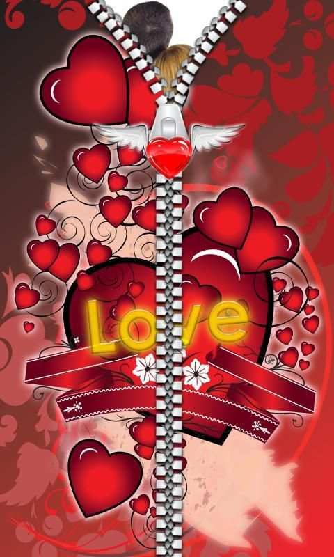 Love Zipper Screen Lock скриншот 4