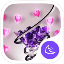 Purple Crystal heart theme