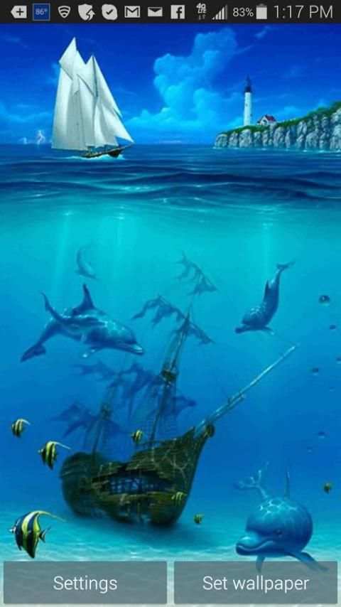 Ocean Dolphins Live Wallpaper screenshot 3