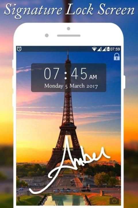 Signature Screen Lock скриншот 2