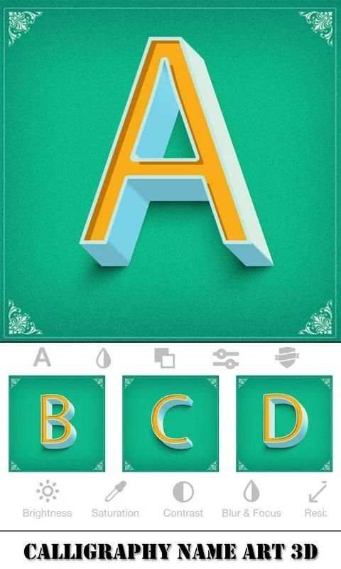 Calligraphy Name Art 3D screenshot 1