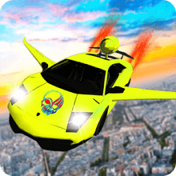 ikon US Flying Car Sim Futuristic Game 2018