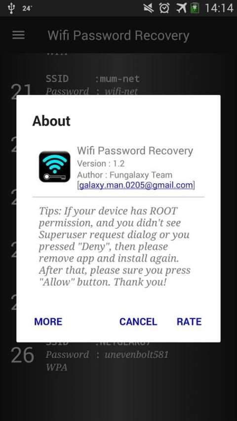 Wifi Password Recovery 1 تصوير الشاشة