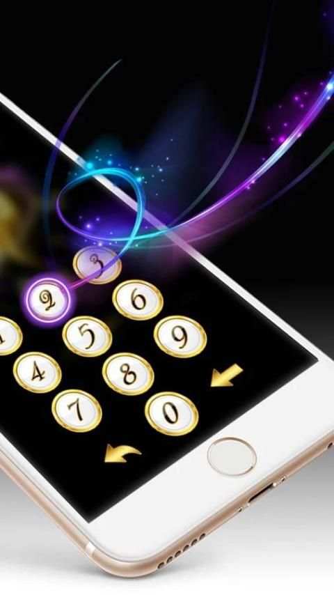 Golden Butterfly theme lock screen White jade screenshot 4