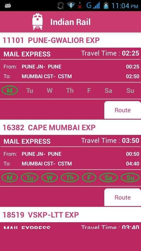 Indian Railway Status 6 تصوير الشاشة