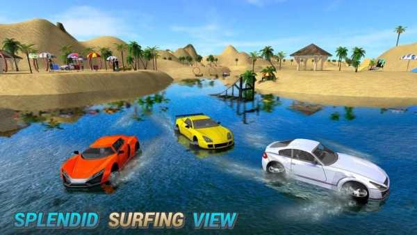 Water Surfing – Car Driving 3D screenshot 1