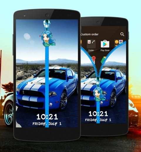 Cars Zipper Lock Screen скриншот 3