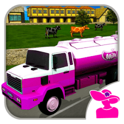 Pink Lady Milk Truck Driver أيقونة