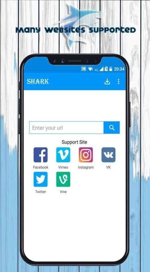 Shark Download : for Facebook , Instagram and more screenshot 1