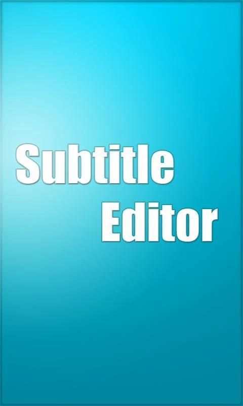 Subtitle Editor 1 تصوير الشاشة